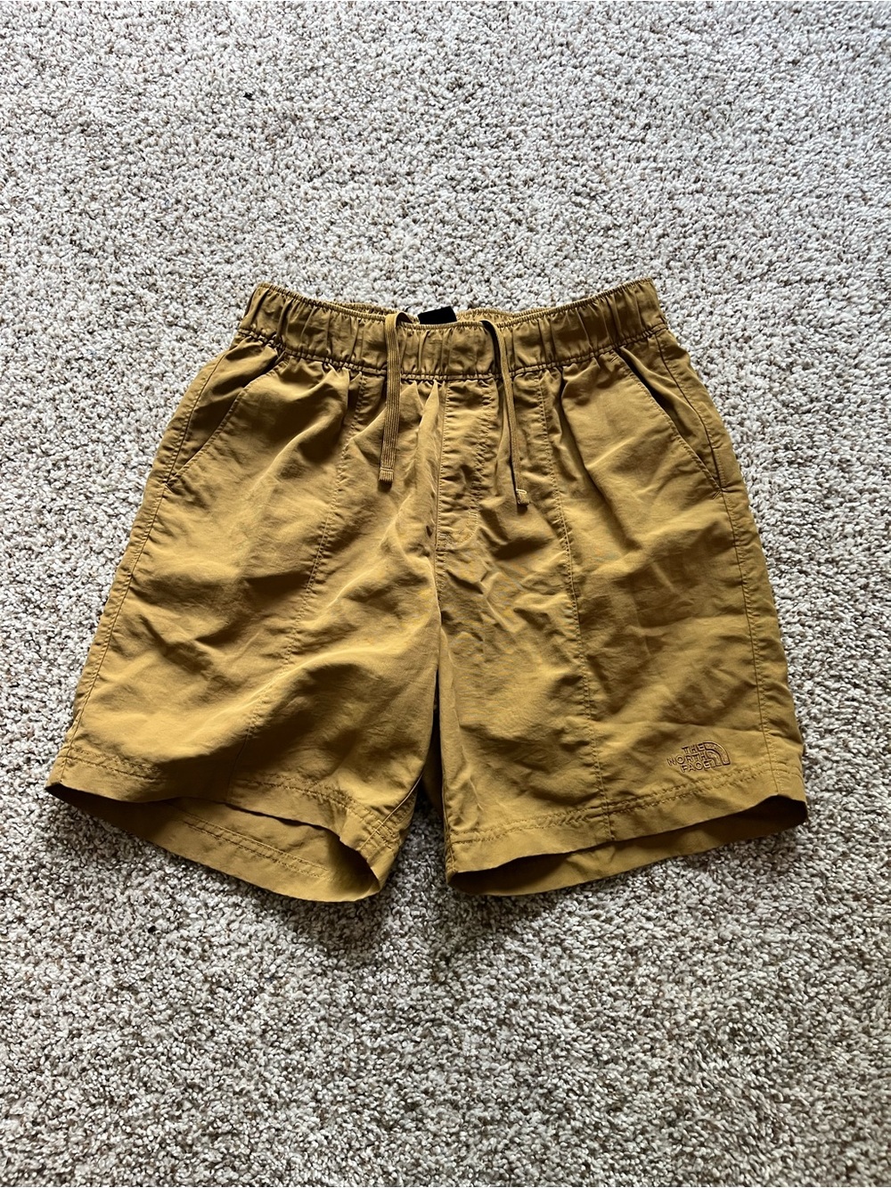 The North Face Men's Mustard Yellow Elastic-Waist Shorts
